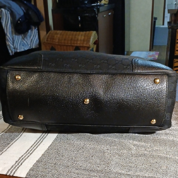 Gucci Black Tote Bag with Red and Green Accents.. - Picture 6 of 16